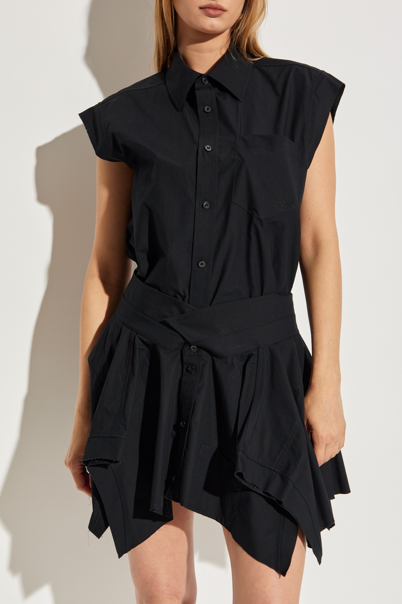 ワンピース ALEXANDER WANG Asymmetrical shirt dress Black Alexander Wang Asymmetrical Shirt Dress - Black - 23% Off